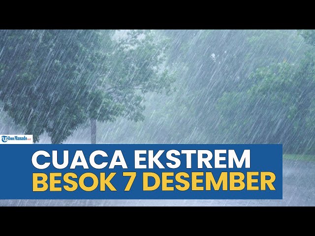 WASPADA! PERINGATAN DINI CUACA EKSTREM BESOK MINGGU 7 DESEMBER 2025, CEK WILAYAH ANDA