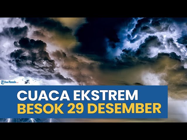 WASPADA! PERINGATAN DINI CUACA EKSTREM BESOK SENIN 29 DESEMBER 2025, CEK WILAYAH ANDA