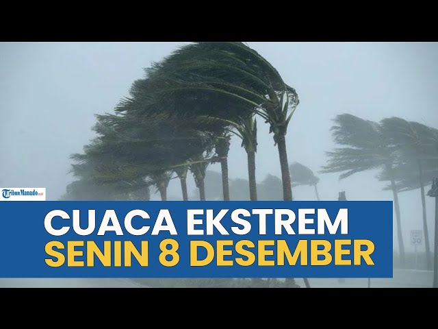 Peringatan Dini Cuaca Ekstrem Hari Ini Senin 8 Desember 2025, Cek Wilayah Anda