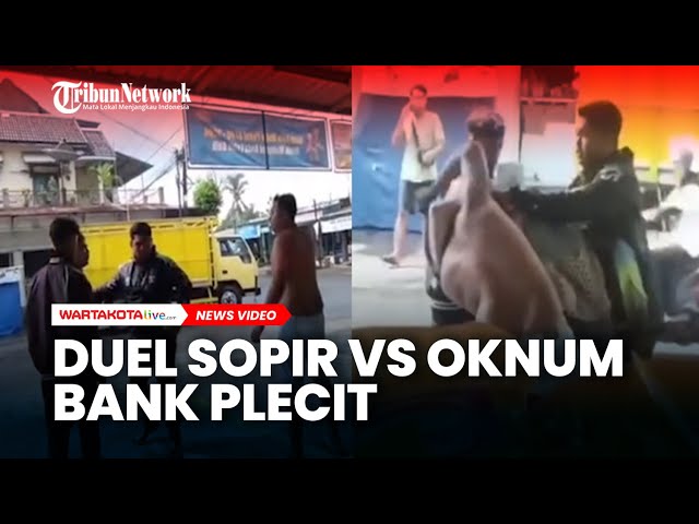 Viral!! Duel Sopir Vs Oknum Bank Plecit Saling Pukul Hingga Pecah Kaca Spion