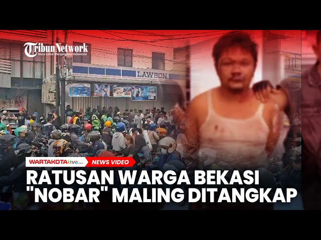 Ratusan Warga Bekasi “Nobar” Maling Motor Ditangkap, Jalan Ir H Juanda Macet Total