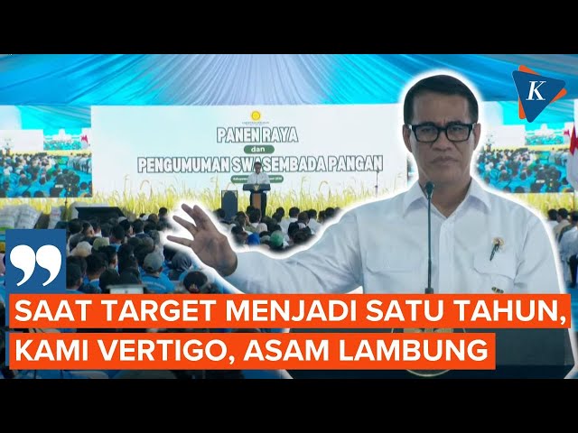 Mentan Amran Mengaku Vertigo di Depan Prabowo, Ada Apa?