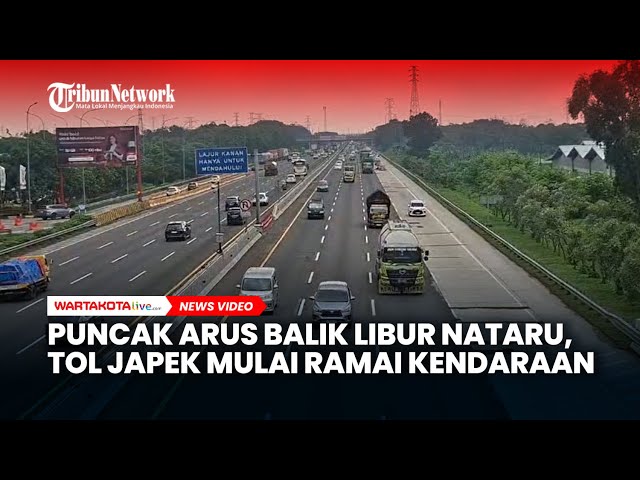 Puncak Arus Balik Libur Nataru, Tol Japek Mulai Ramai Kendaraan