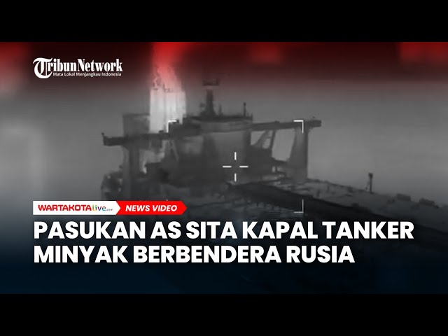 Momen Pasukan AS Sita Kapal Tanker Minyak Berbendera Rusia