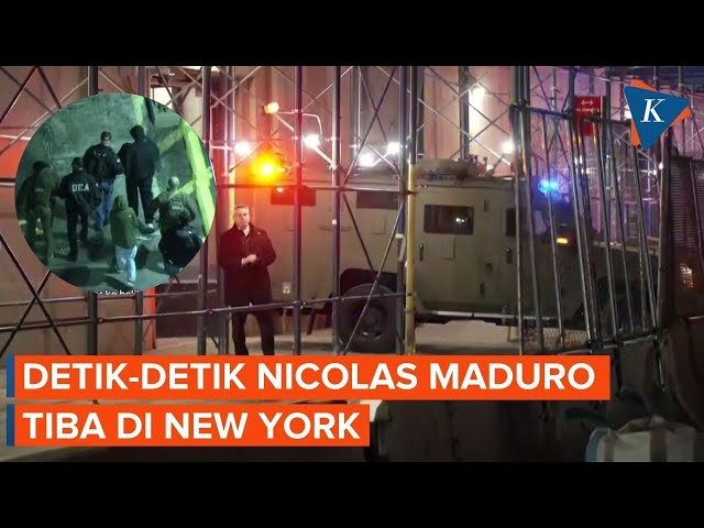 Detik-detik Konvoi Presiden Venezuela Nicolas Maduro Tiba di New York Amerika Serikat