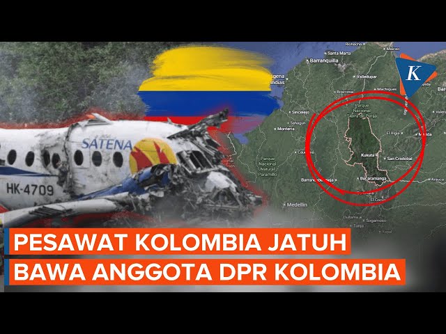 Pesawat Kolombia Jatuh, 15 Tewas Termasuk Anggota DPR