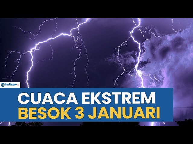 WASPADA! PERINGATAN DINI CUACA EKSTREM BESOK SABTU 3 JANUARI 2025, CEK WILAYAH ANDA