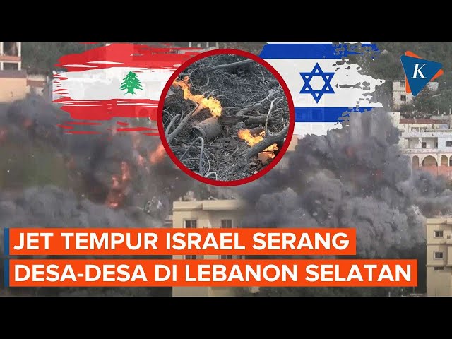 Detik-detik Jet Tempur Israel Bombardir Lebanon