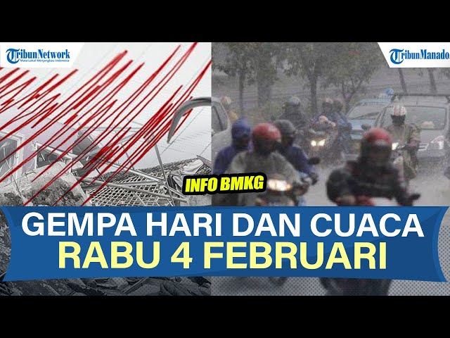 Info BMKG Gempa dan Cuaca Rabu 4 Februari 2026, Cek Wilayahmu