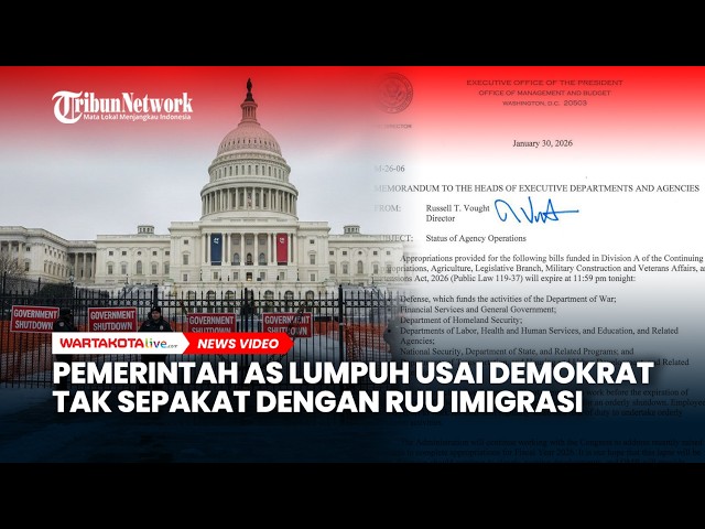 Pemerintah AS Lumpuh Usai Demokrat Tak Sepakat dengan RUU Imigrasi