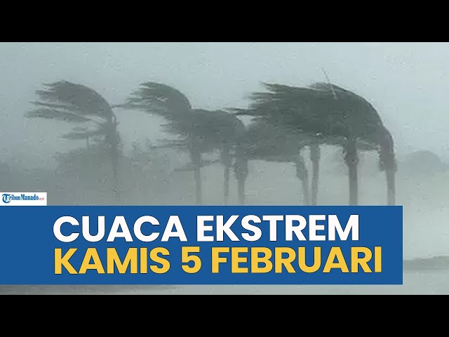 PERINGATAN DINI CUACA EKSTREM HARI INI KAMIS 5 FEBRUARI 2026, CEK WILAYAH ANDA